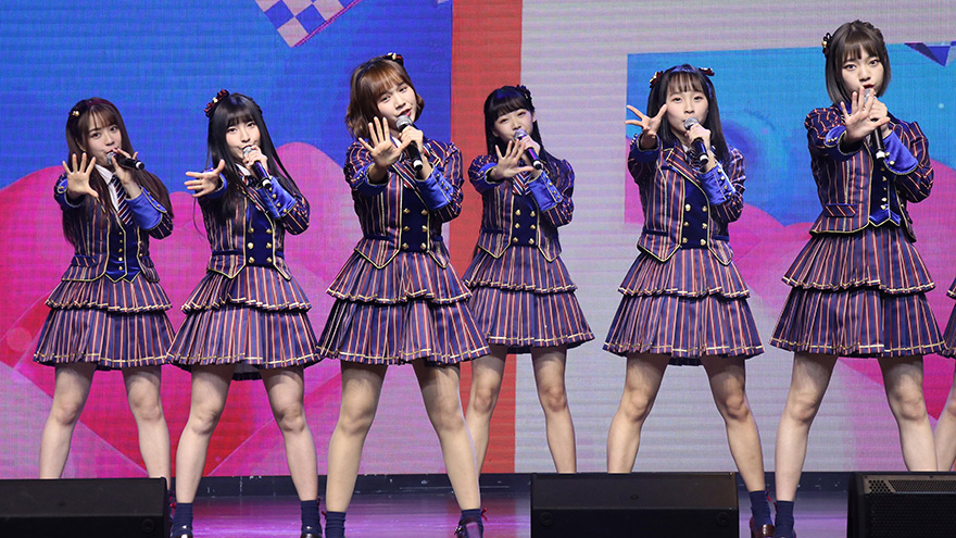 AKB48 girl idol group performing on stage