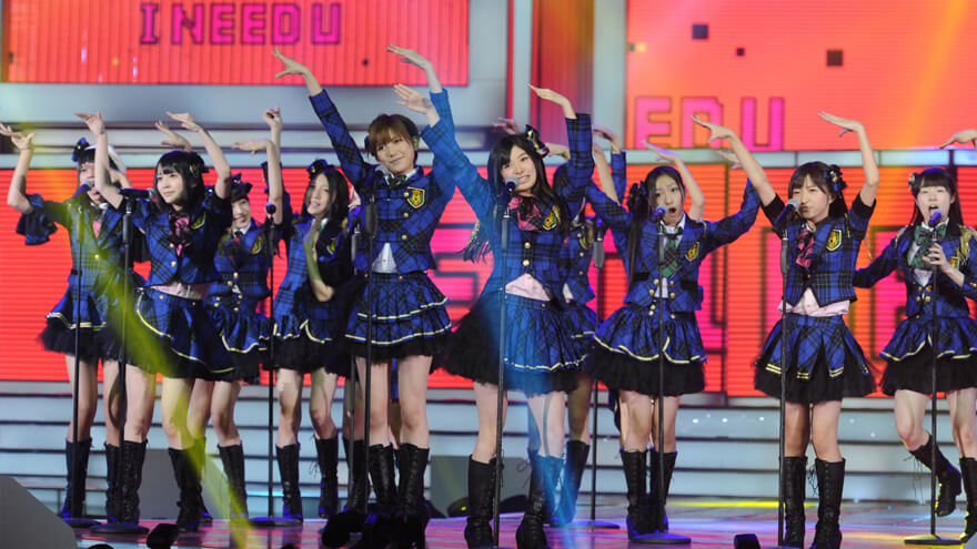 Akb48, the famous J-pop girl group, recorded over 60 million sales on the Oricon music charts