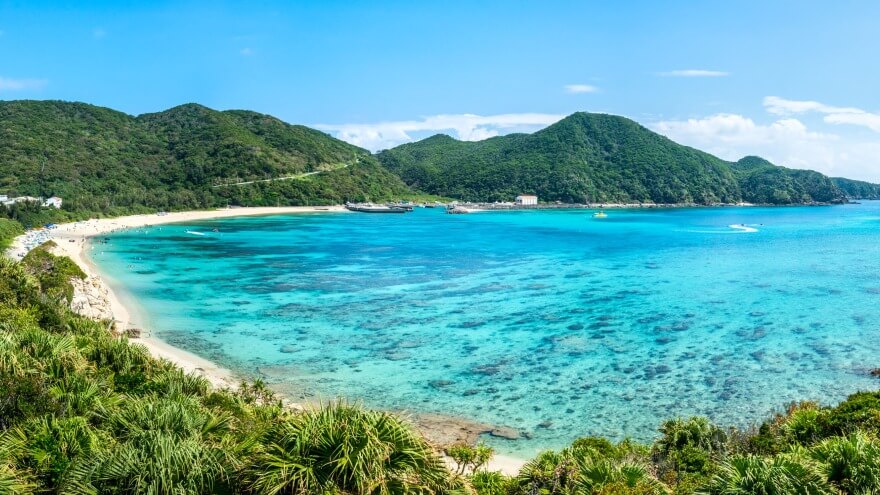 A beach in Okinawa, Japan