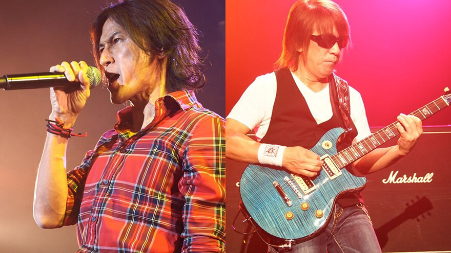 Koshi Inaba (at left) and Takahiro Matsumoto (at right) from B'Z.