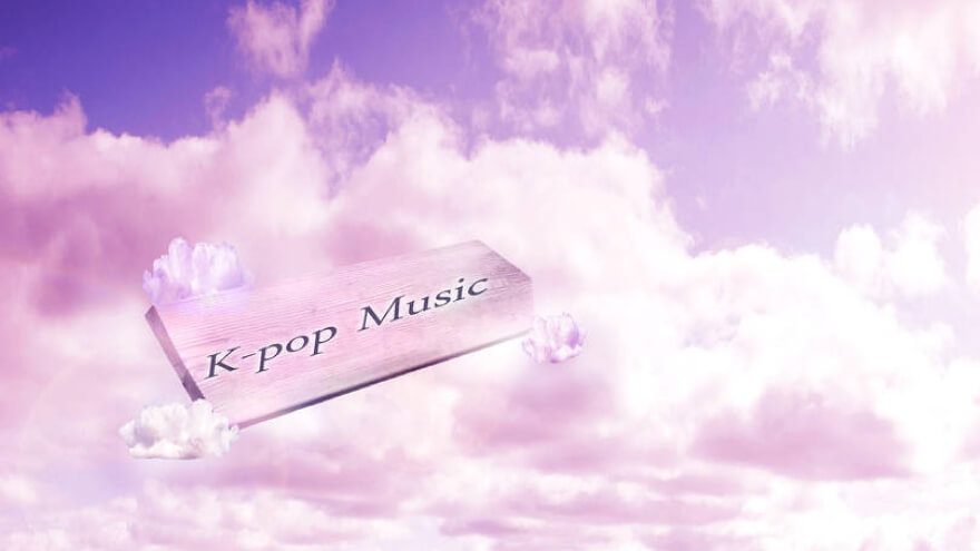 A k-pop music panel on clouds