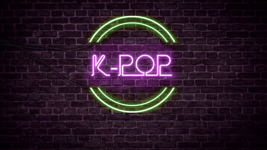 A k-pop fan wall neon sign