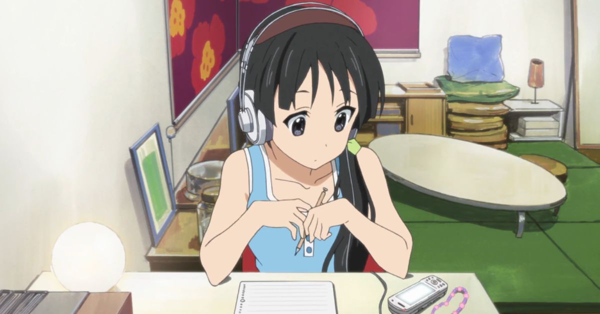 Mio Akiyama from K-On is one of the best anime girls with headphones.