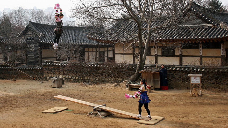 Neolttwigi is a game mainly played by girls in South Korea