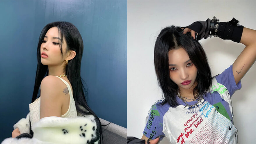 Sooyeon's tattoos from G(I)-DLE South Korean girl band