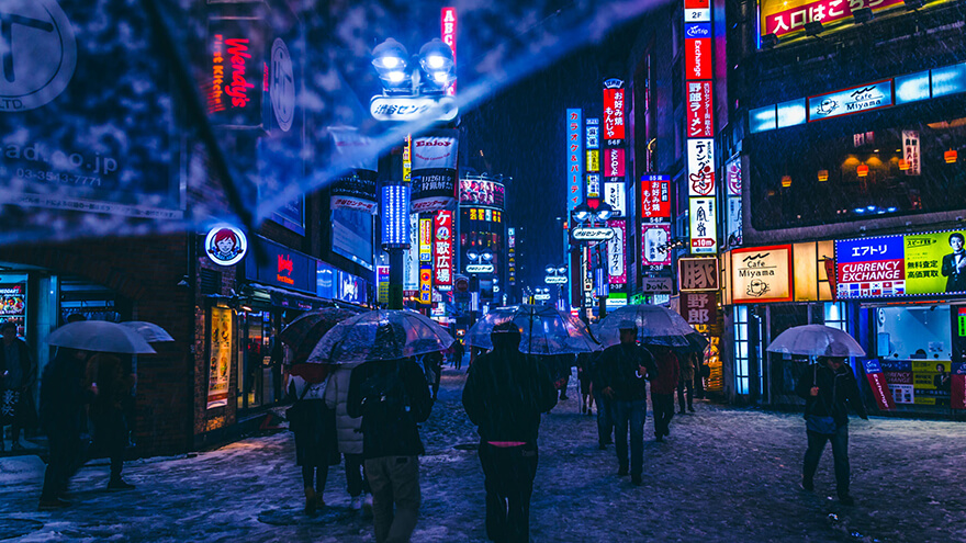 A night in Tokyo, Japan