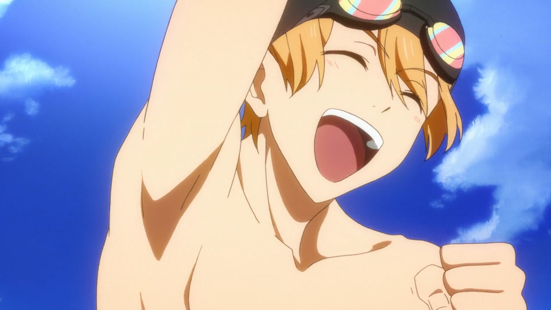 Nagisa Hazuki from Free! is one of the cute anime boys.