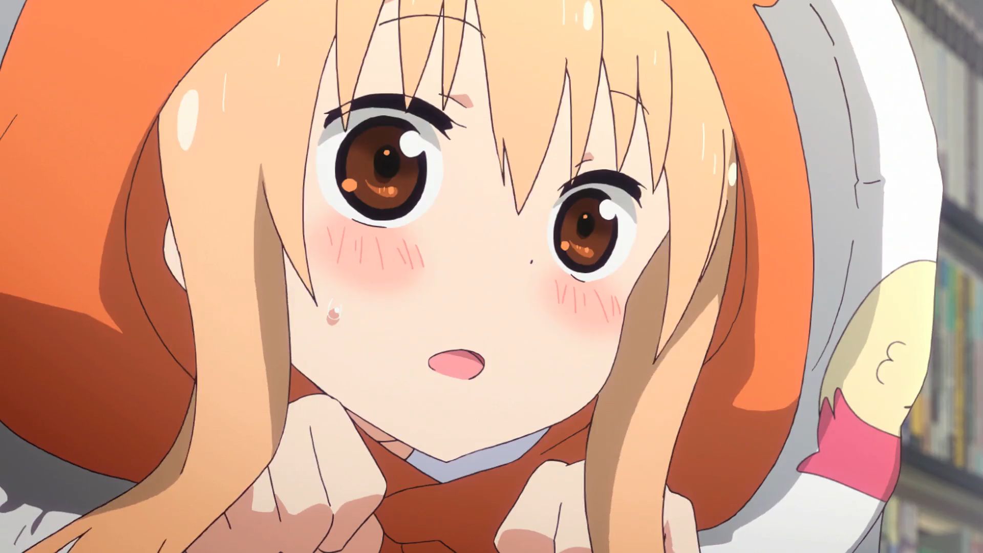 Umaru Doma from Himouto! Umaru-Chan is one of the cute anime girls.