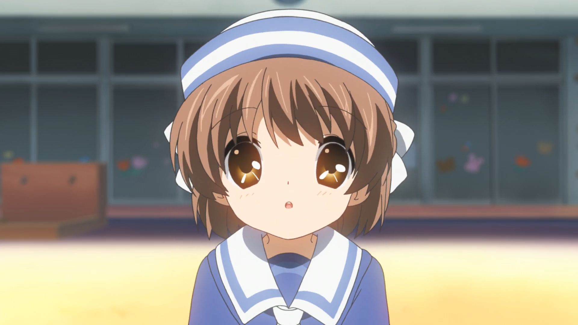 Ushio Okazaki from CLANNAD is one of the cute anime girls.